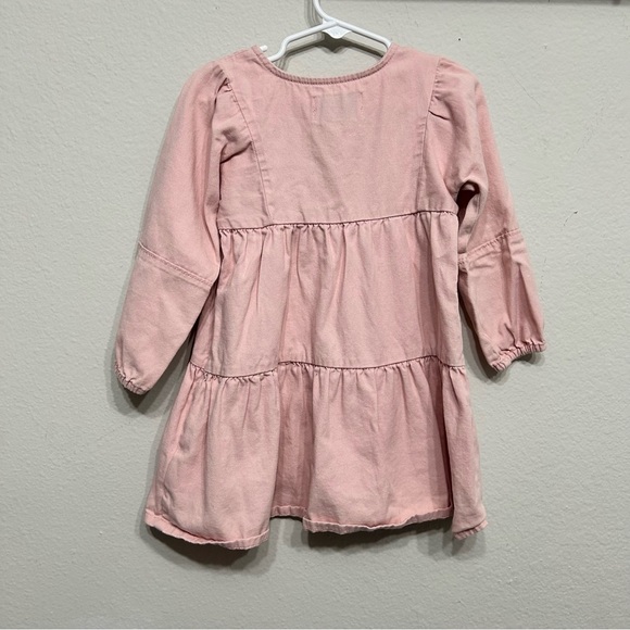 Long-Sleeve Tiered Button-Front Dress for Toddler Girls Size 3t - Picture 5 of 9